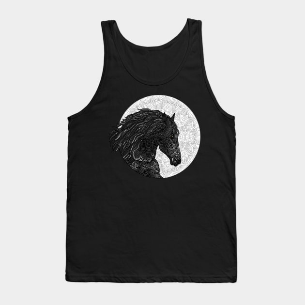 Black Horse Tank Top by ArtLovePassion